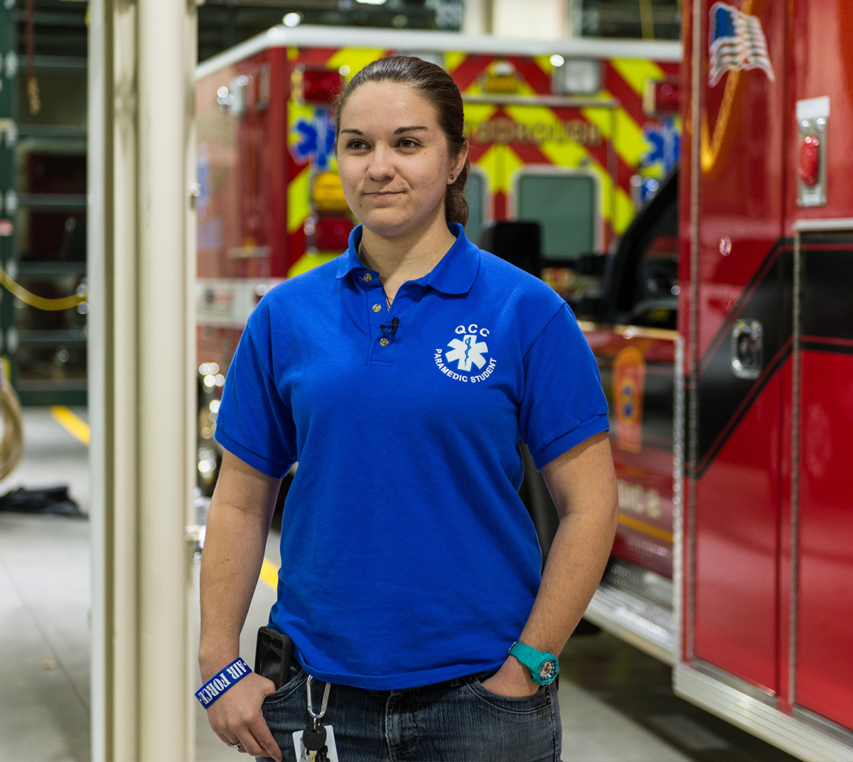paramedic student in fire station